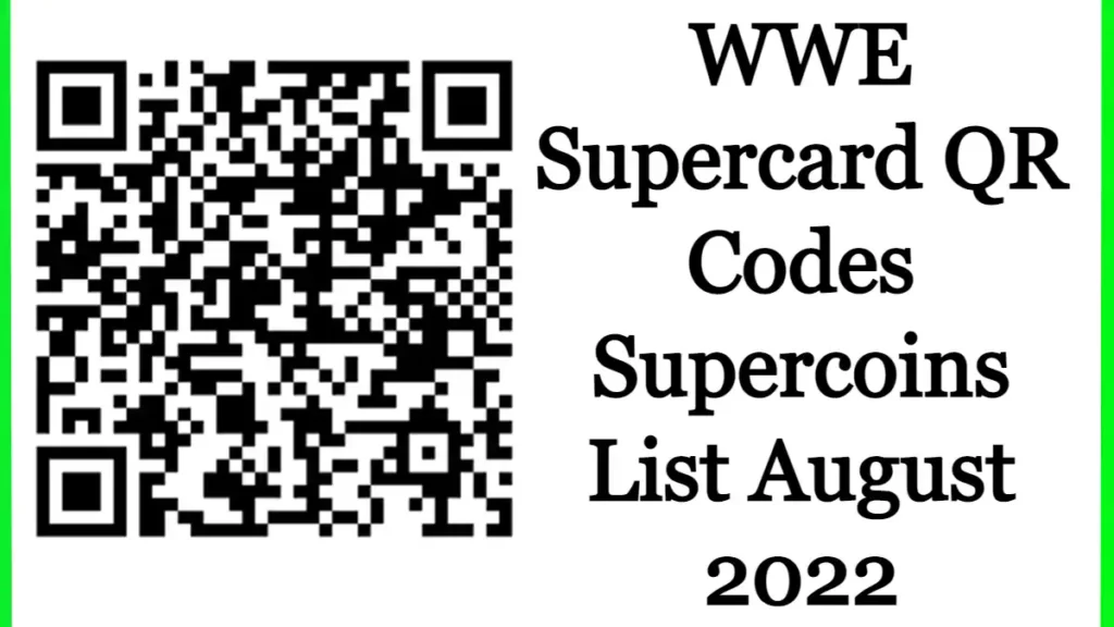 WWE Supercard QR Codes Supercoins List